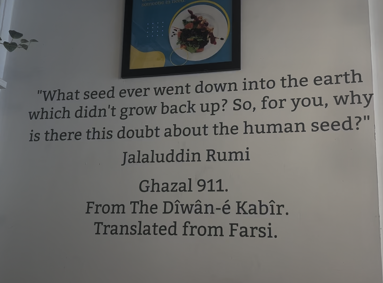 Quote from the Persian poet Rumi